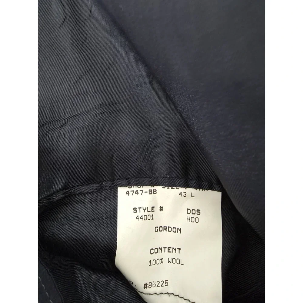 Jos A Banks Blazer Jacket Mens 43‎ L Blue Birdseye Sports Coat Vented Pure Wool